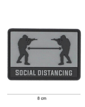 Patch 3D PVC Social distance grey #8098