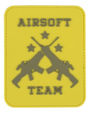 Patch 3D PVC Airsoft team yellow #23017