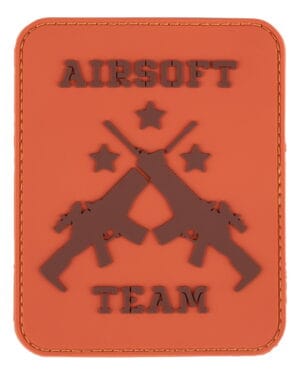 Patch 3D PVC Airsoft team orange #23018