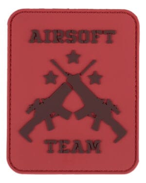 Patch 3D PVC Airsoft team red #23020