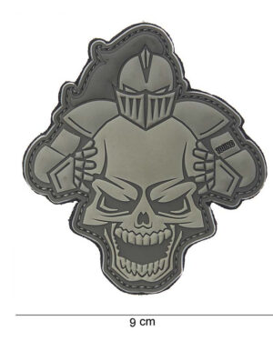 Patch 3D PVC Knight grey #10109