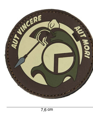 Patch 3D PVC Spartan aut brown #14047