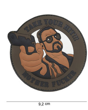 Patch 3D PVC Take your hit brown #16085