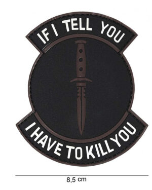Patch 3D PVC If I tell you black/brown #16095