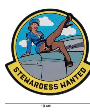 Patch 3D PVC Stewardess wanted #10025