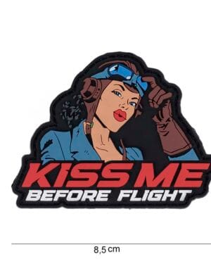 Patch 3D PVC Kiss me before flight #10102