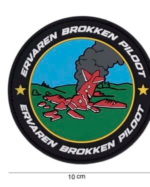 Patch 3D PVC Brokken piloot #10019