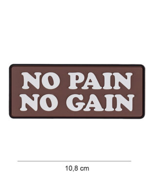 Patch 3D PVC No pain No Gain #10003