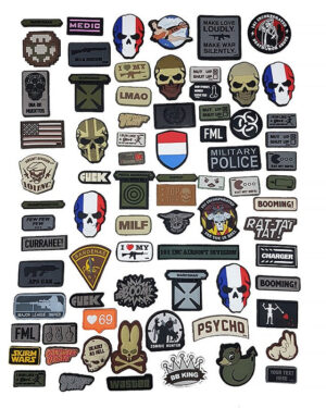 Bag assorted PVC patches 75 pcs