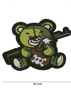 Patch fine woven Terror Teddy green #7144