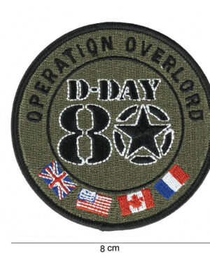Patch D-Day 80 1944-2024 Allied flags #6081