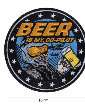 Patch Beer is my Co-pilot mit Klettverschluss #12042