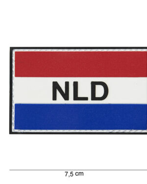 Patch 3D PVC NLD red/white/blue #16010