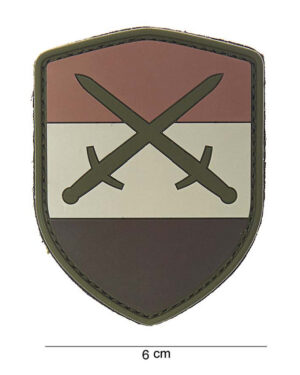 Patch 3D PVC shield Netherland desert sword #10006