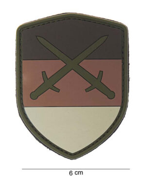 Patch 3D PVC shield German desert sword #10007