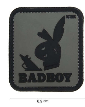 Patch 3D PVC Badboy grey #14045