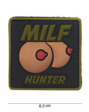 Patch 3D PVC Milf hunter green #16086