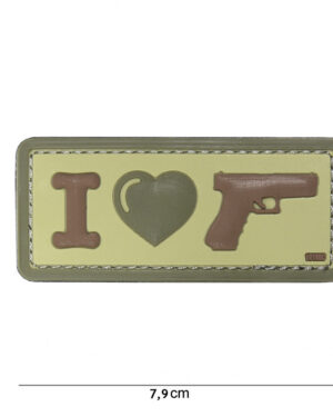 Patch 3D PVC I Love my sidearm coyote #16060