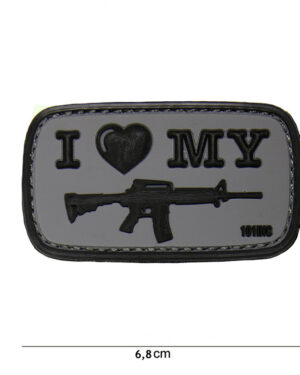 Patch 3D PVC I Love my M4 black #16056
