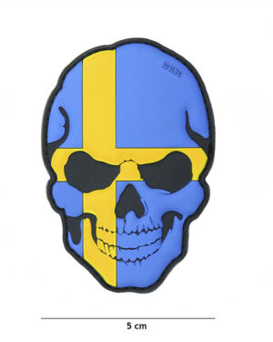 Patch 3D PVC skull Sweden #16027