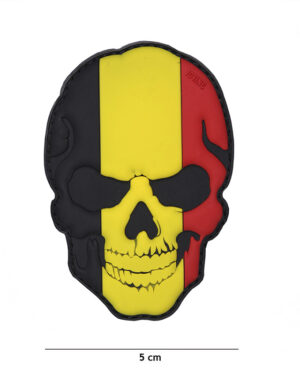 Patch 3D PVC skull  Belgium #17001