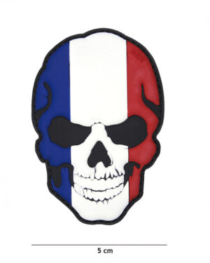 Patch 3D PVC skull  France #16003
