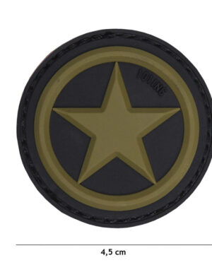 Patch 3D PVC USA star green #18063