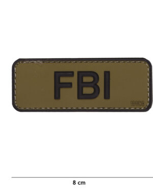 Patch 3D PVC FBI green/black #17056
