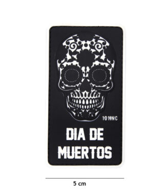 Patch 3D PVC Dia de Muertos black #16012