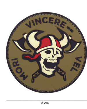 Patch 3D PVC Mori Vincere Vel red/white #19002