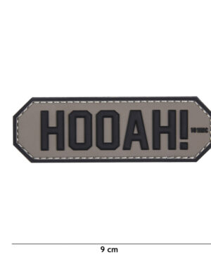 Patch 3D PVC HOOAH! grey #17057