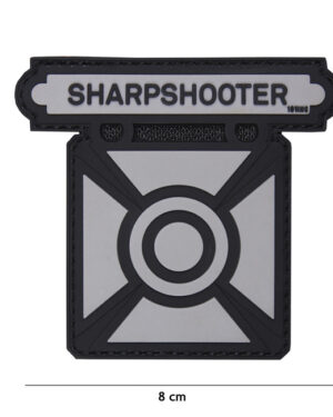 Patch 3D PVC Sharpshooter grey #18019