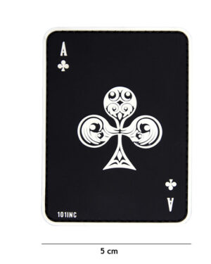 Patch 3D PVC ace of clubs black #18087