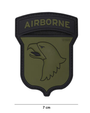 Patch 3D PVC Airborne 101st green #17024