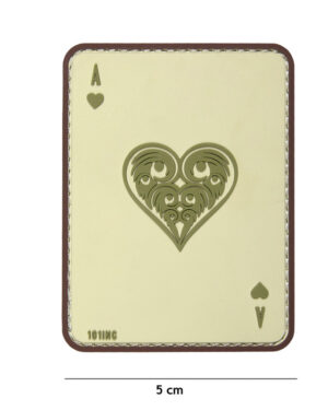 Patch 3D PVC ace of hearts coyote #19016