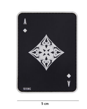 Patch 3D PVC ace of diamonds black #19011