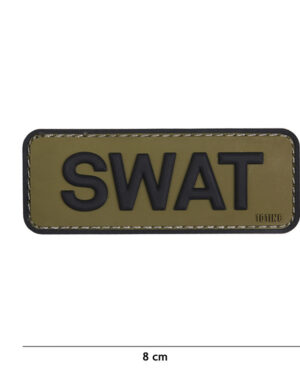 Patch 3D PVC SWAT green/black #18067