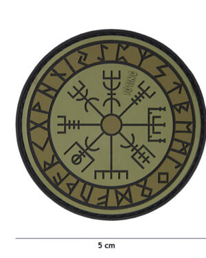 Patch 3D PVC Protect shield green #17002