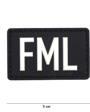Patch 3D PVC FML (Fuck My Life) black #16037