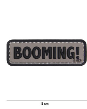 Patch 3D PVC Booming! grey/black #18051