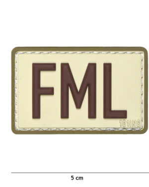 Patch 3D PVC FML (Fuck My Life) sand #16050