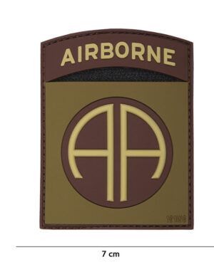 Patch 3D PVC Airborne 82nd green/brown #17022