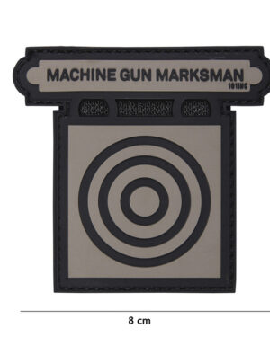 Patch 3D PVC Machine Gun Marksman grey #17077