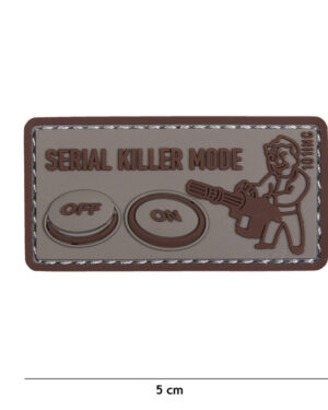 Patch 3D PVC Serial killer grey #18009