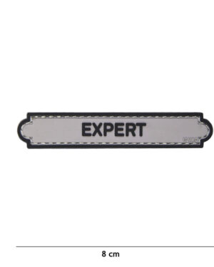 Patch 3D PVC Expert tab grey #17063