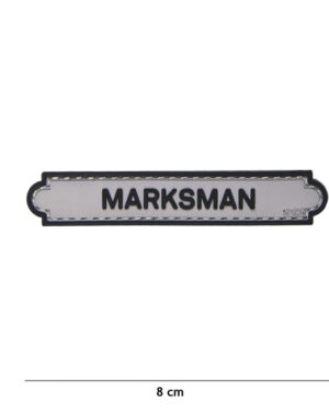 Patch 3D PVC Marksman tab grey #17081