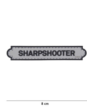 Patch 3D PVC Sharpshooter tab grey #18018