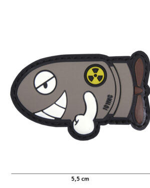 Patch 3D PVC Funny torpedo grey #17050