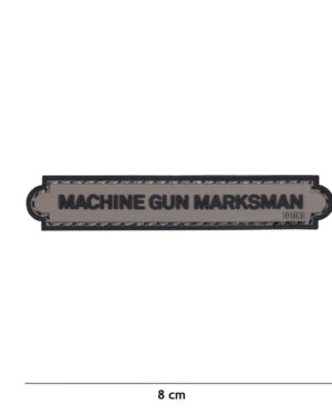 Patch 3D PVC Machine Gun Marksman tab grey #17076