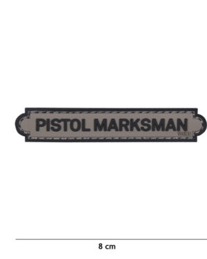 Patch 3D PVC Pistol Marksman tab grey #17084